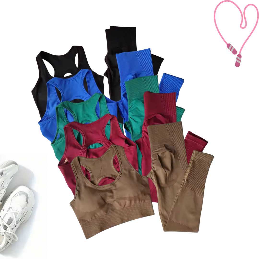 Long leggings and crop top set