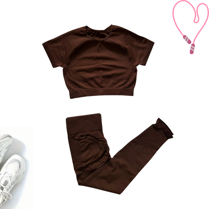 UrbanEase Crop T-Shirt Set