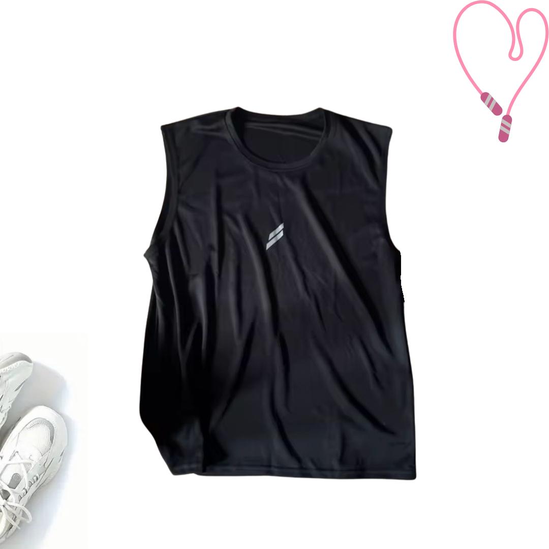 Men’s Black Sleeveless Gym Shirt