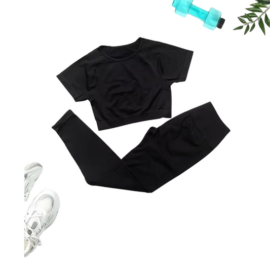 UrbanEase Crop T-Shirt Set