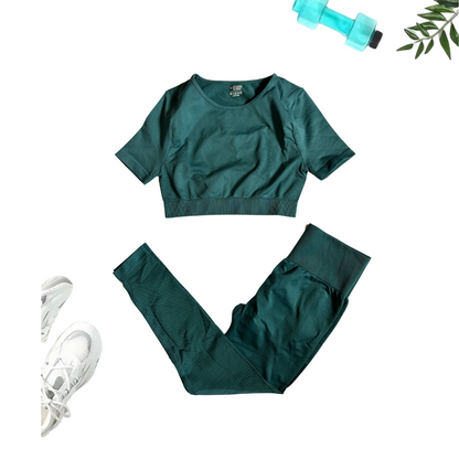 UrbanEase Crop T-Shirt Set