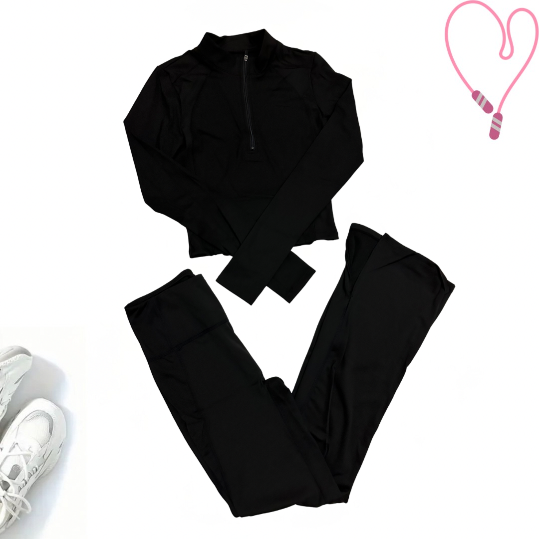 Women’s Black 2-Piece Workout Set