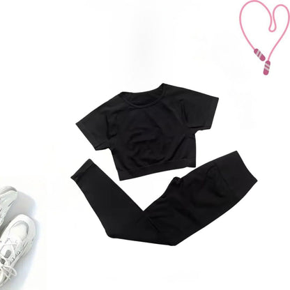 UrbanEase Crop T-Shirt Set