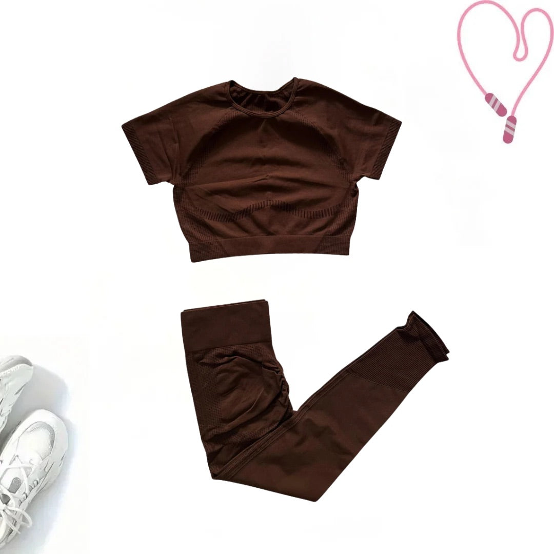 UrbanEase Crop T-Shirt Set